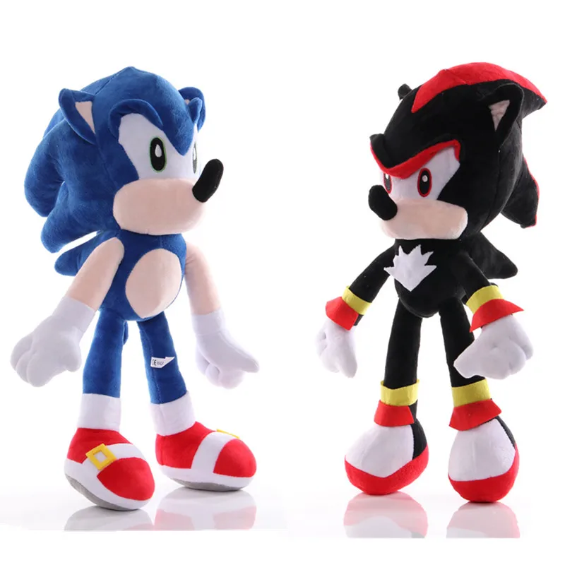 30 см Sonic зубная щётка плюшевые игрушки куклы черного и синего цвета теней для век