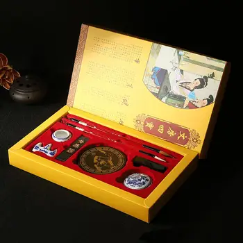 

Chinese Calligraphy Writing Brushes Ink Stick Stone Stamp Set Training Tool