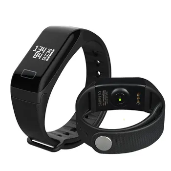 

Smart Bracelet Bluetooth Heart Rate Monitor Waterproof Sleep Tracker with OLED Touchscreen for iOS and Android Men Women Watch