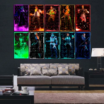 

5 Pieces or 3 Pieces Chooseable Valorant Oil Painting Video Game Canvas Artwork Paint By Numbers Home Decor Wall Stickers