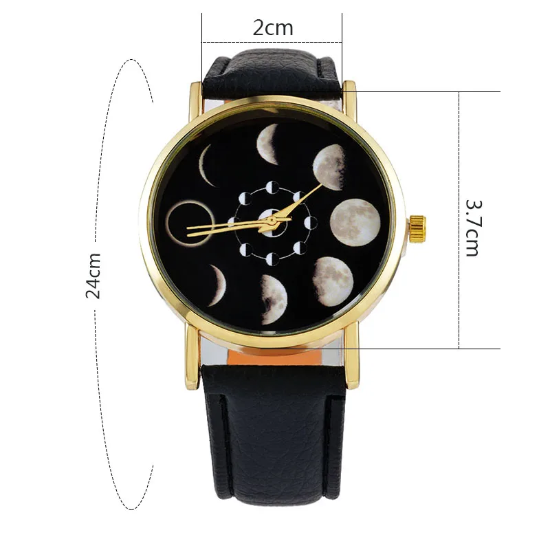 2019 elegant New Lover Vintage Band Fashion Watches Woman Simple Trend Watches The Best Gift Moon World Map Cool Mode Watches