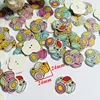 50pcs Mixed Musical Instruments 2 Holes Natural Wooden Buttons Decorative Scrapbooking Sewing Accessories For Craft 6