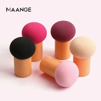 

Pro 1pc makeup sponge cute mushroom head cosmetic dry & wet dual purpose powder puff large after wet can choose tamp box package