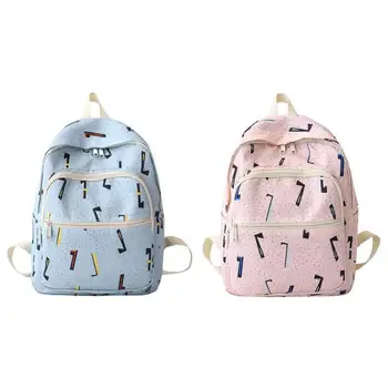

Printed Backpack Teenager Girls Casual Travel Large Shoulder Schoolbags