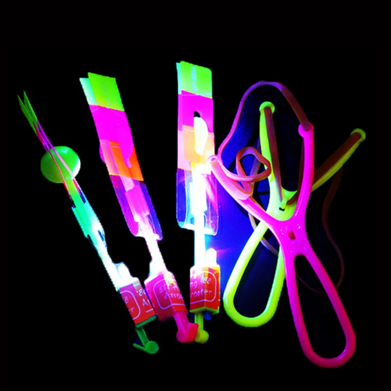 20pcs/lot make LOGO light LED FireFly Amazing Arrow Helicopter,Slingshot Deluxe Model,Night Toy