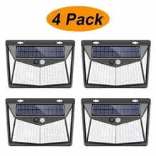 208 светодиодный светильник на солнечной батарее, Уличный настенный светильник с датчиком движения PIR, солнечный светильник, водонепроницаемый солнечный светильник на солнечной батарее для украшения сада, новинка