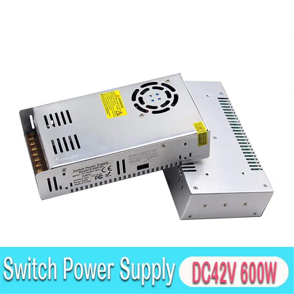 Переключатель питания DC 42V 14.3A 600W трансформатор драйвера 110V 220V AC к DC42V SMPS для ЧПУ маршрутизатор машина CCTV шаговый двигатель