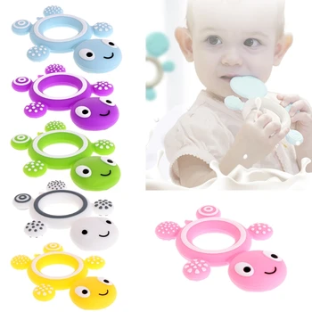 

Silicone Teether 27 colors Safety Tortoise Baby Kids Food Grade Silicone Soother Teether Teething Turtle Chewable Pacifier