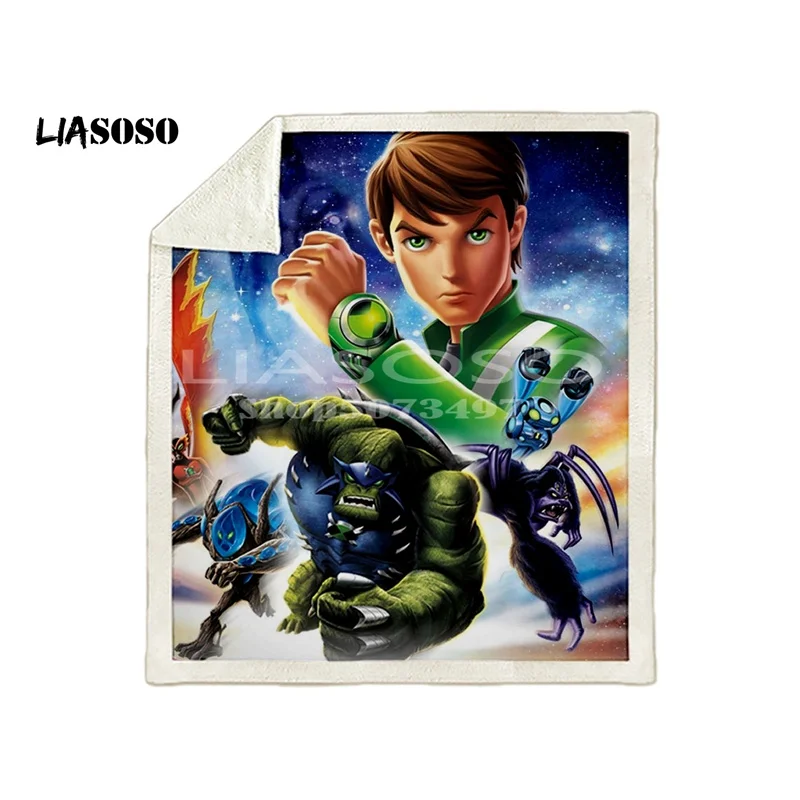 Новое поступление ben 10 comic Аниме одеяло s 3D печать мягкое одеяло s бросок на дом/диван/постельные принадлежности переносное взрослое одеяло для путешествий - Цвет: 15