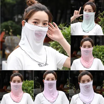 

Fashion Women Sface Cover Sun Chiffon Anti-uv Protection Scarf Dustproof Neck Scarf Windproof Ski Face Bandana Face Cover Ski