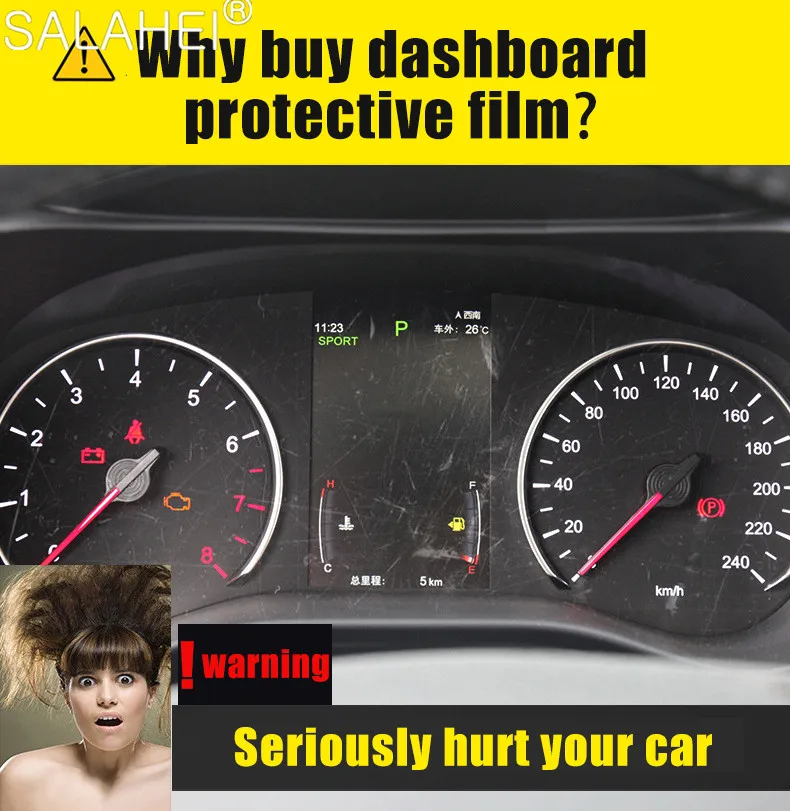For Nissan Teana 2019 Qashqai 2016-2019 Dashboard Membrane Protective Film Car Instrument Panel Screen Protector TPU Film
