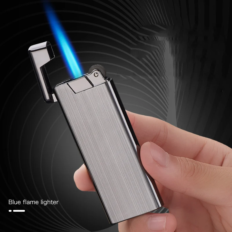 

Ultra Thin Metal Gas Lighter Butane Torch Turbo Lighter 1300C Cigar Cigarette Lighters Smoking Accessories Gadgets for Men