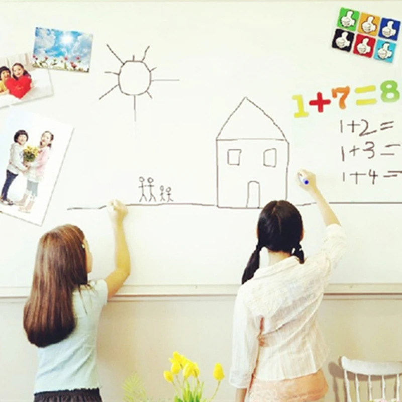 Novel PVC Back Sticky White Board Roll Up Reusable Message Remind Memo Pad Shipping | Дом и сад