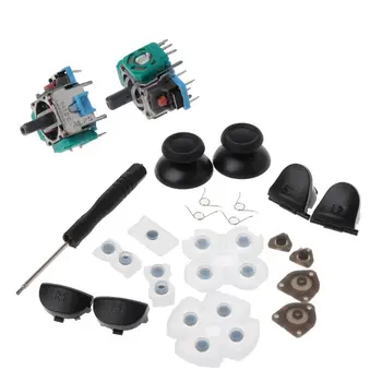 

L1 R1 L2 R2 Trigger Buttons 3D Analog Joysticks Thumb Sticks Cap Conductive Rubber For PS4 Controller Repair Set
