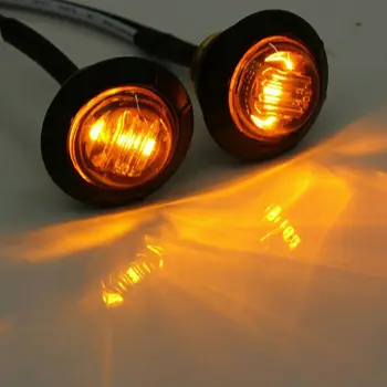 

Lamp Mudguard lights Universal Long lifespan 10x Yellow Red Bullet Clearance Side Marker Truck Trailer LED Lights New