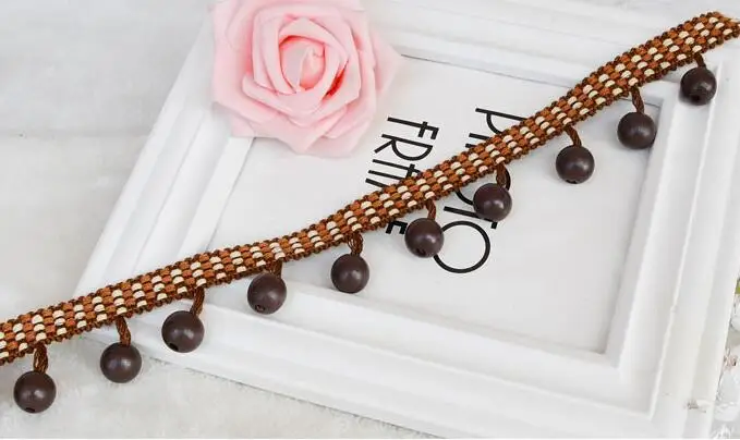1M curtain tassel fringe trim beaded ribbon for sewing curtain lace accessories home textile DIY Decoration