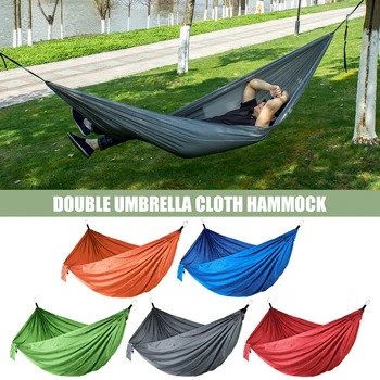 

Portable Double Person Backpacking Hammocks Outdoor Durable Survival Hunting Camping Sleeping Bed Hammock with Straps