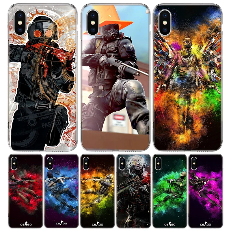 CS GO Gun Game Cover Phone Case For Iphone 11 12 13 Pro Max 6 X 8 6S 7 Plus XS + XR 5S SE Art Customized Coque Capa Shell | Мобильные