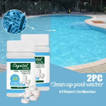 

2 bottles Magic Pool Cleaning Tablet pool water tub cleaner Anti-UV Effectively Guard Against Bacteria Blgae And Other Organisms