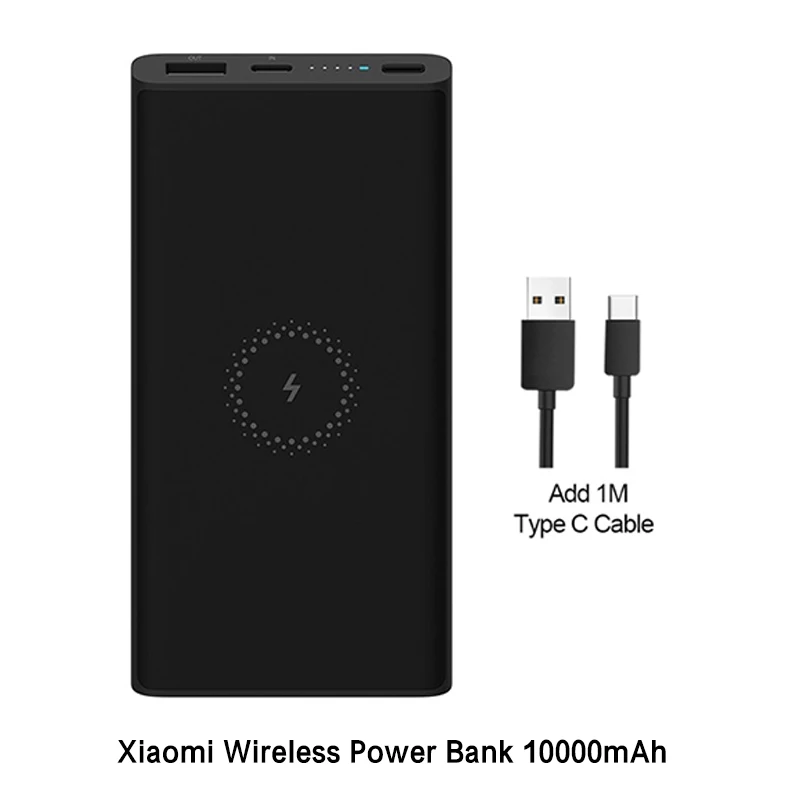 ZMI 10000 мАч беспроводной внешний аккумулятор для MFi для Apple для зарядки Lightning двойной USB-C 18 Вт макс 10 Вт макс Qi Сертифицированный - Цвет: Черный