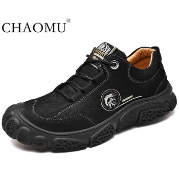 

Hiking shoes men's autumn outdoor high-end men's shoes leather breathable top layer cowhide hiking shoes