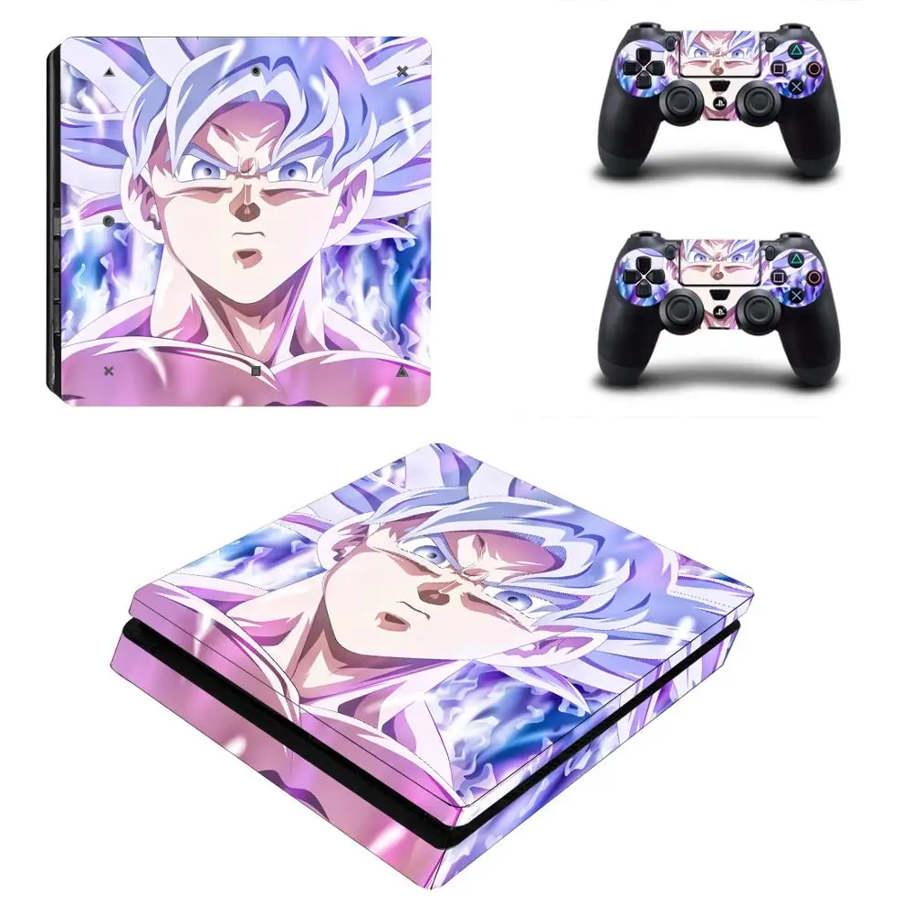 Виниловая наклейка Dragon Ball и Super Goku PS4 Slim Skin для консоли Playstation 4 2 контроллера |