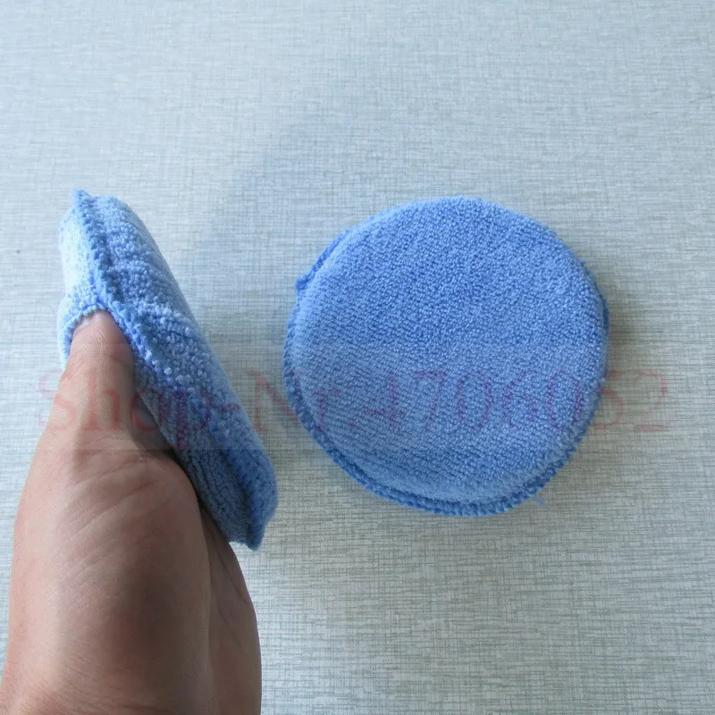 10pcs Car Waxing Polish Soft Microfiber Foam Sponge Applicator Cleaning Detailing Pads 5"