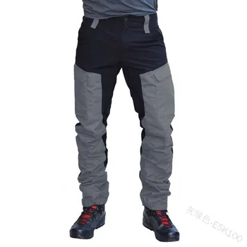 SCIONE Casual Men Fashion Color Block Multi Pockets Sports Long Cargo Pants Work Trousers for Men 2