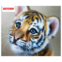 GATYZTORY, 3D алмазная живопись, полная квадратная дрель, сделай сам, домашний декор, стразы, мозаичная картина, фото на заказ, картина из смолы, маленький тигр