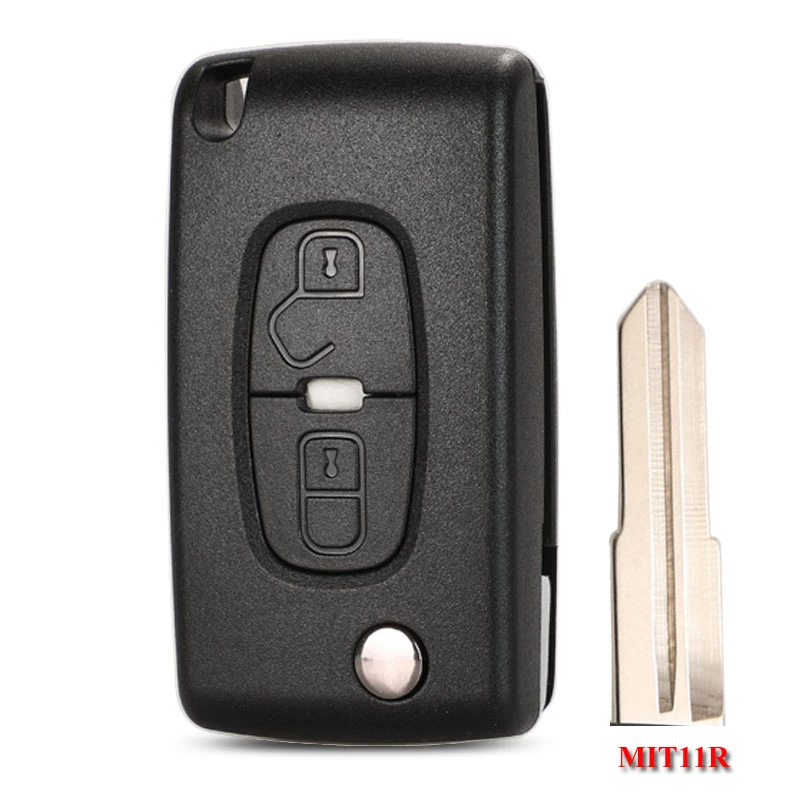 Keyforkess per Peugeot 4007 ET 4008 Citroen c-crosser C4 Aircross 2 pulsante Flip chiave a distanza caso Shell Fob MIT-11R lama CE1731 - He114a55cfa7a4341aa2b3612430de563P