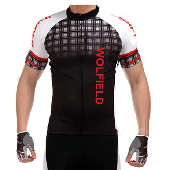 

Men Polyester Cycling Sets Short Sleeves Jersey Summer Sportwear Black Bicycle Shorts Breathable Riding Pants Clothing Jerseys