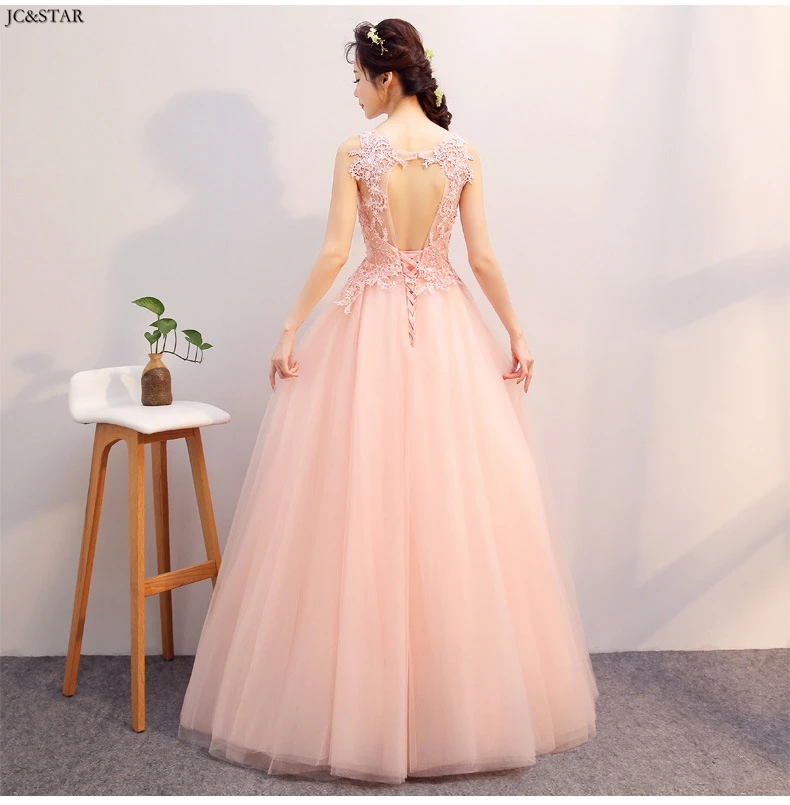 Vestido matrimonio invitada Новое Кружевное Сексуальное розовое платье подружки невесты с v-образным вырезом трапециевидной формы vestidos longo para festa свадебное платье