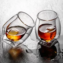 Лидер продаж, комплект из 2 предметов с двойными стенками, бокал для вина, прочная термостойкая чашка для вина, костюм для домашнего офиса, бара, TI99