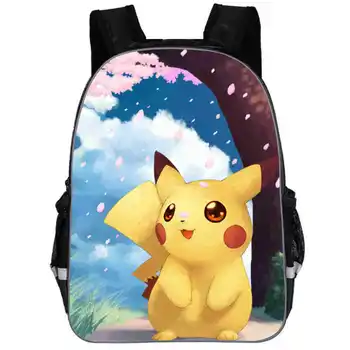 

16 Inch Pikachu Children's School Bag Orthopedics Backpack Children School Boys Girls Mochila Infantil Cartoon Bag 2019