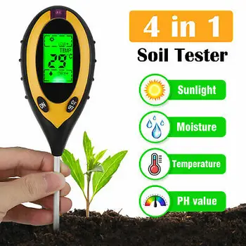 

4 In 1 Ph Tester Soil Water Moisture Light Test Meter For Garden Plant Seeding