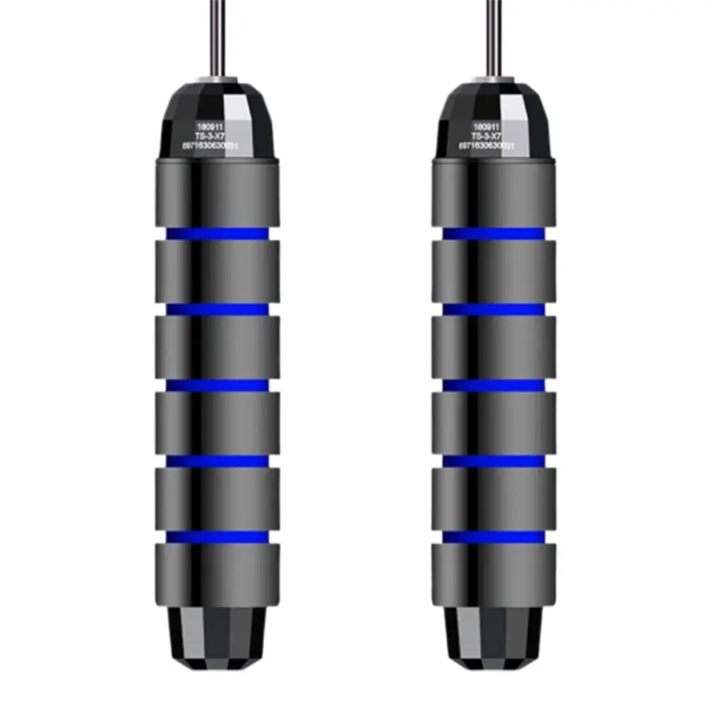 Скакалка для фитнеса с весовым подшипником, Скакалка для фитнеса, Проволочная веревка, оборудование для снижения веса без намотки с шариковым подшипником, Скакалка для быстрого прыжка - Цвет: black and blue