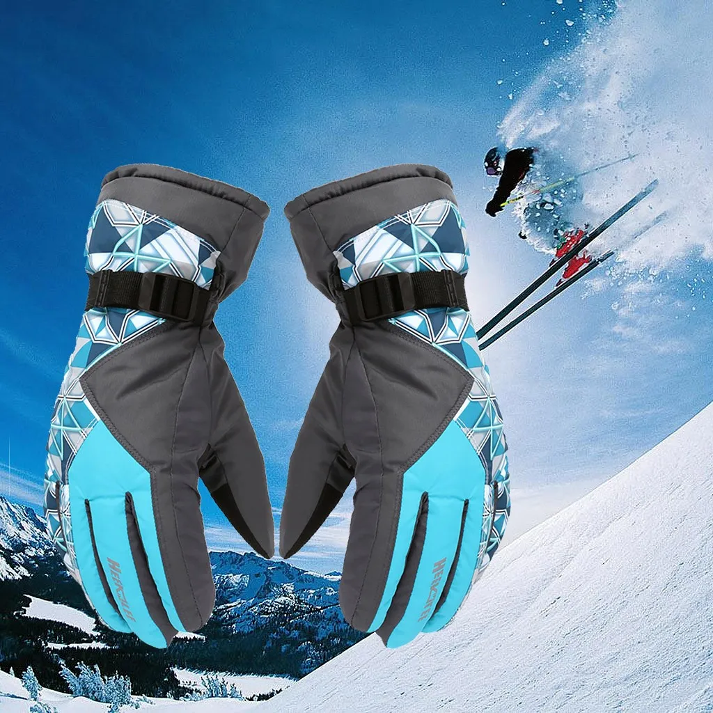 1Pair Insulated Winter Cold Weather Ski Gloves Adult Keep Warm Waterproof#NN1006