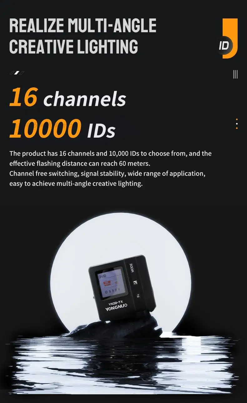 canais e 10000 ids para YN650EX-RF YN685EX-RF
