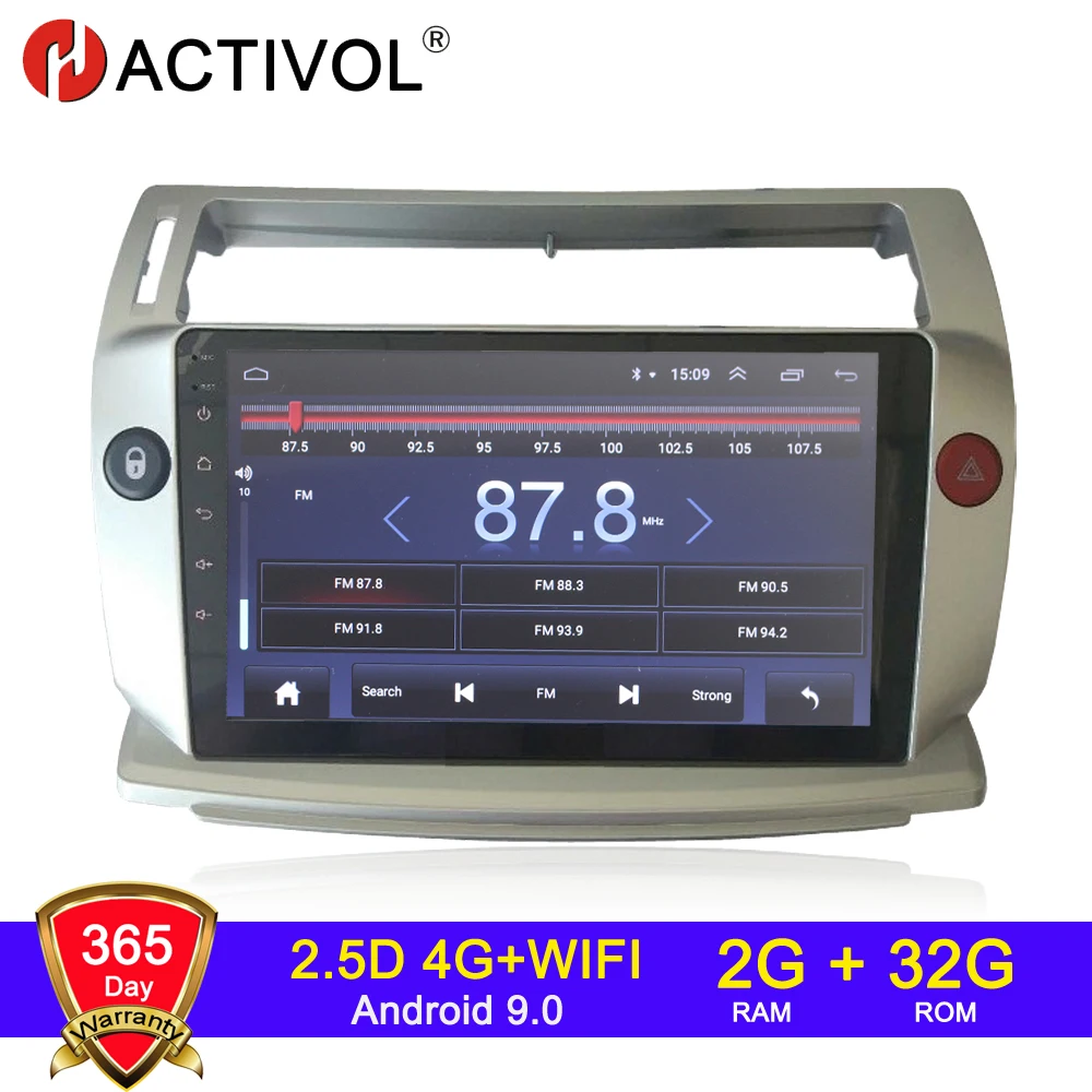 4G wifi 2G 32G Android 9,0 2 din автомагнитола для Citroen C4 C-Triomphe C-Quatre 2004-2009 автомагнитола - Цвет: 4G 2G 32G