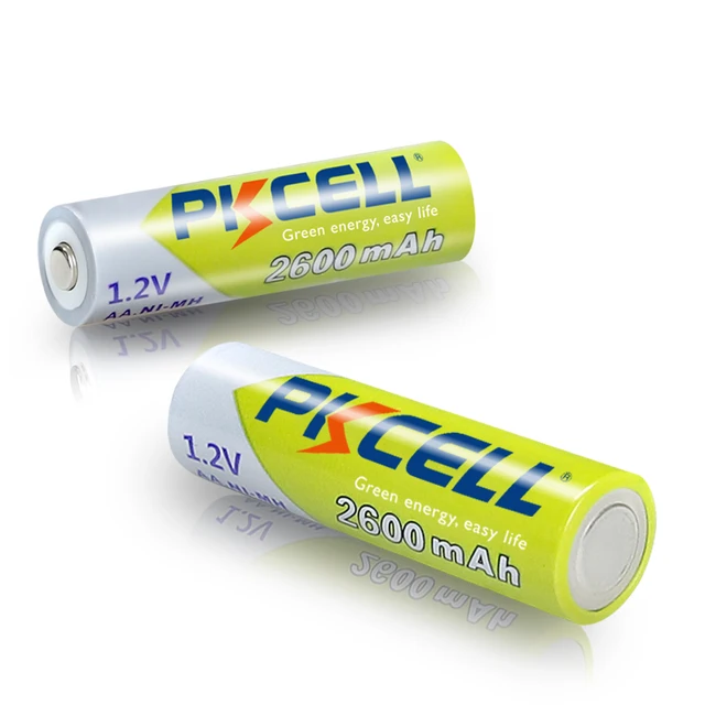 4PC x PKCELL AA Batteries NI-MH 2600Mah 1.2V AA Rechargeable Battery Batteries 2A Bateria Baterias with AA Battery Hold Case Box 5