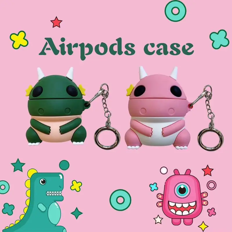 Чехол для AirPods с мультяшным рисунком, защитный чехол для беспроводных наушников, чехол для Airpods 12
