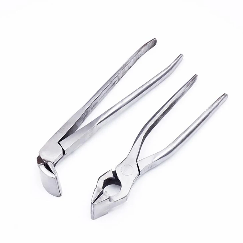 

Leathercraft Flatten Plier Clamp, Leather Edge Adjustment Press Flatten Plier for Bag Belt, Curved/ Straight Head, Leather Plier