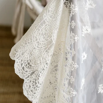 

High quality Organza fabric Beautiful embroidery tissu Dress wedding dress manual DIY material