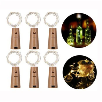 

10PCS String lights with cork waterproof 1M 2M soft wood wine bottle lamp decoration party wedding decoration