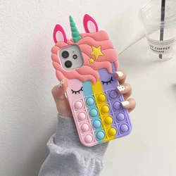 Adorable 3D Cartoon Pink Unicorn Silicone Phone Case for Redmi 9 Power (Phone case)