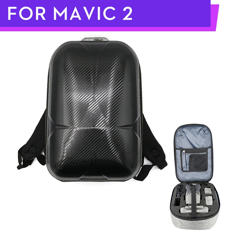 Handbag PU Carbon Fiber Carry Case Bag For DJI Mavic 2 Pro Zoom Drone Batteries