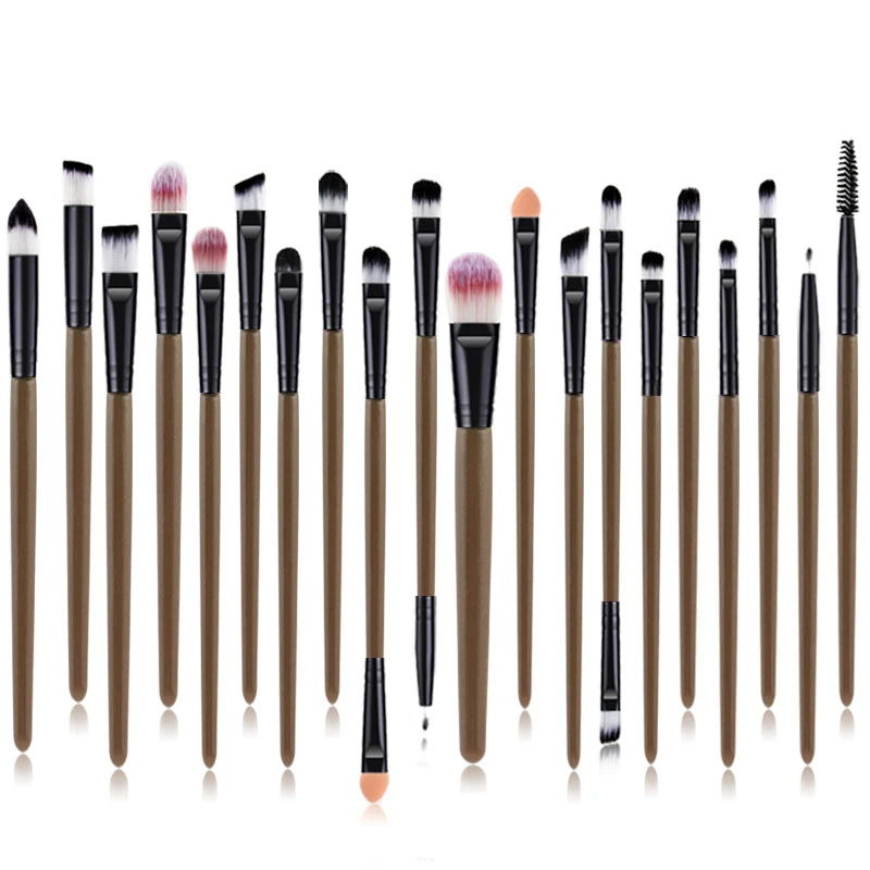 Grey Black 20/5Pcs Hot Sell Makeup Brushes Set Eye Shadow Foundation Powder Eyeliner Eyelash Eyebrow Brush Cosmetic Beauty Make Up Tool Kit - Handle Color: Grey Black