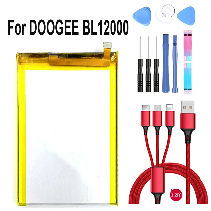 Новинка! аккумулятор 12000 мАч для Doogee BL12000/BL12000 Pro, аккумулятор, аккумулятор для мобильного телефона+ USB кабель+ набор инструментов