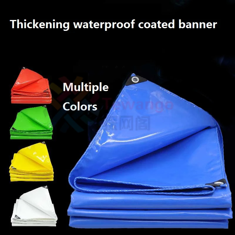 

1.5x2M Tewango Thickened PVC Rainproof Cloth Hi-Quality Coated Banner Tarpaulin Multicolors Windbreak Sunshade Waterproof Canvas