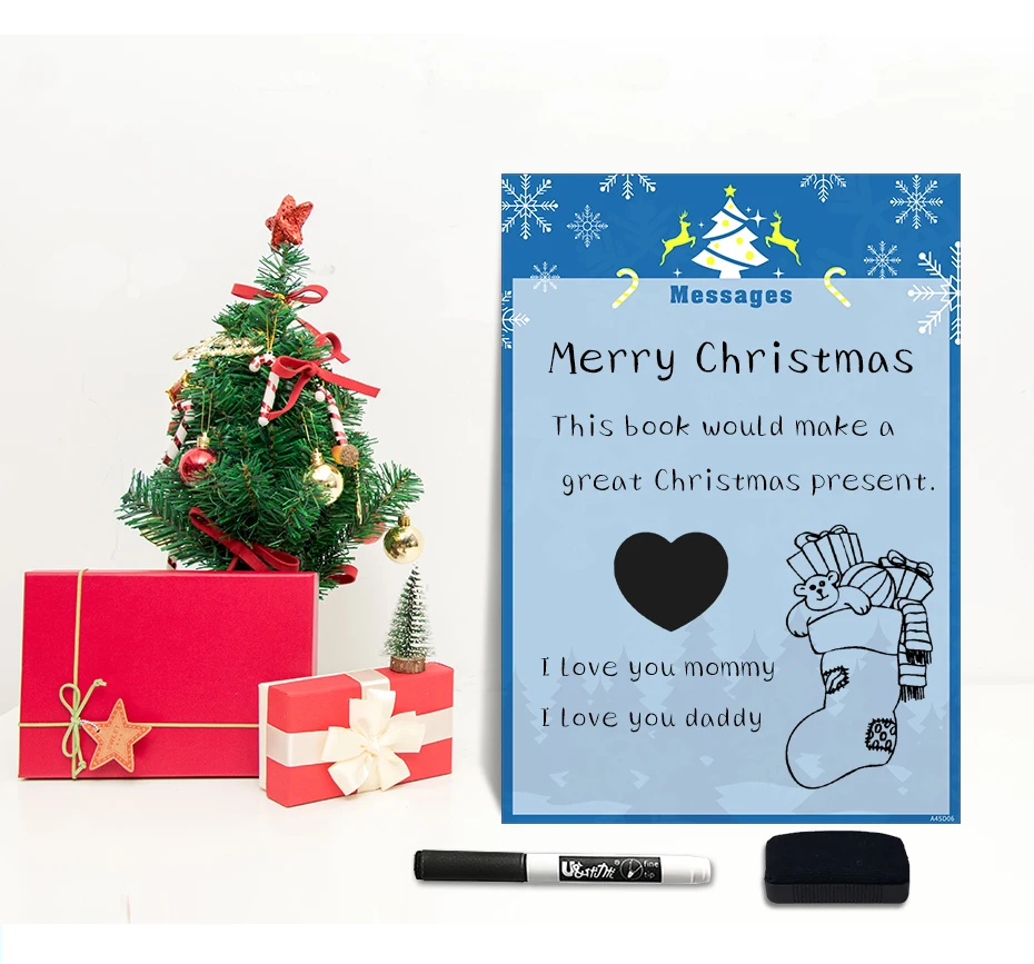 A4 Гибкая Доска стикер для холодильника доска для рисования для детей Рождественский подарок магнитное письмо напоминание записывать